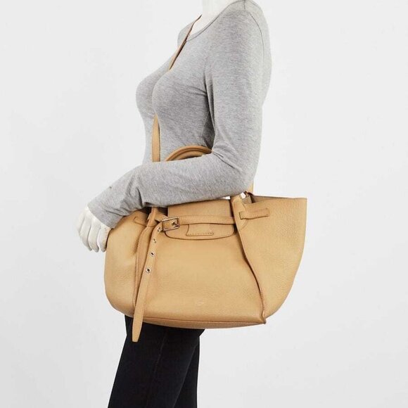 Celine Tan Pebbled Leather Long Strap Small Big Bag - Picture 3 of 11